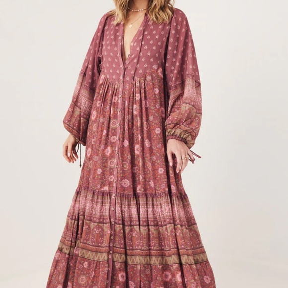 Spell Rust Maxi Dress like NEW - Picture 4 of 15